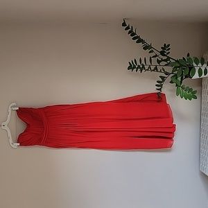 Badgley Mishka Red Strapless Formal Dress Size 6